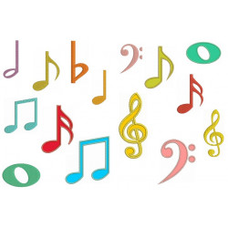 Stickserie - Musiknoten